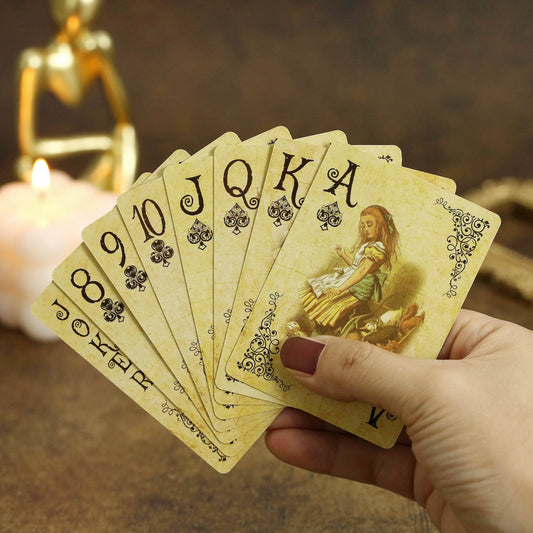1Set Vintage Style Playing Cards Alice in Wonderland Poker Playing Cards Deck Board Games Retro Poker Never open - AIAZ