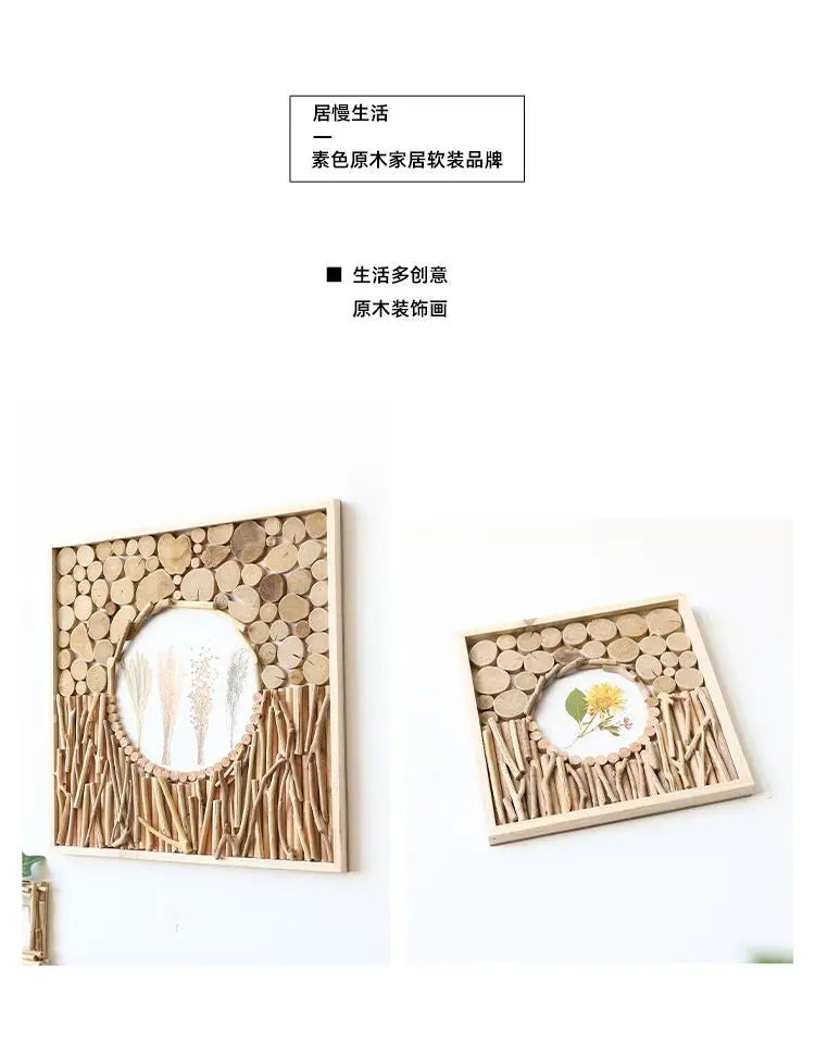 52x52cm 3D Flower & Wheat Field Building Blocks Wall Art - simple Creative Room Decor Aesthetic for Dining Room & Living Room