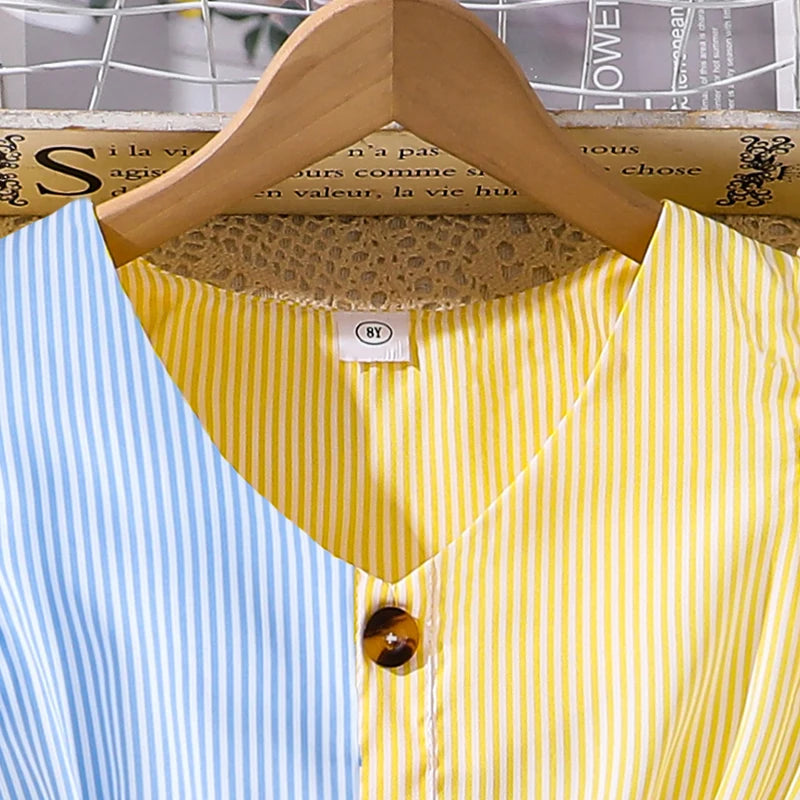 Kids Dress For Girls 8-12 Years Summer Girls Dopamine Dress Graduation Birthday Party Event Fresh Sweet Style Girls Dress