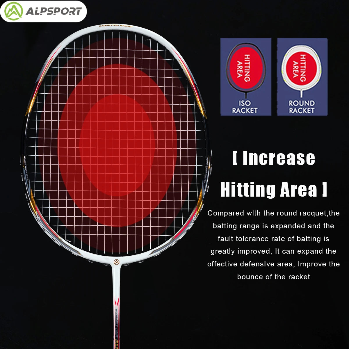 ALPSPORT AIR 10U  Ultralight 52g T800 Badminton Racket Fast Rebound  Lmported MAX 28LBS Carbon fiber + Titanium Badminton Racket
