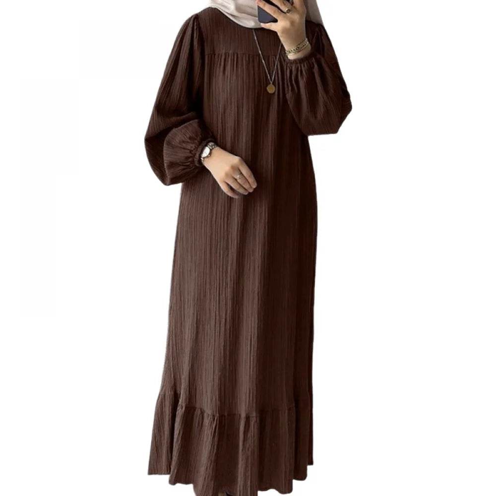 Elegant Women Muslim Abaya Robe Ramadan Sundress Prayer Dresses Fashion Long Batwing Sleeve Islamic Vestidos Kaftan - AIAZ