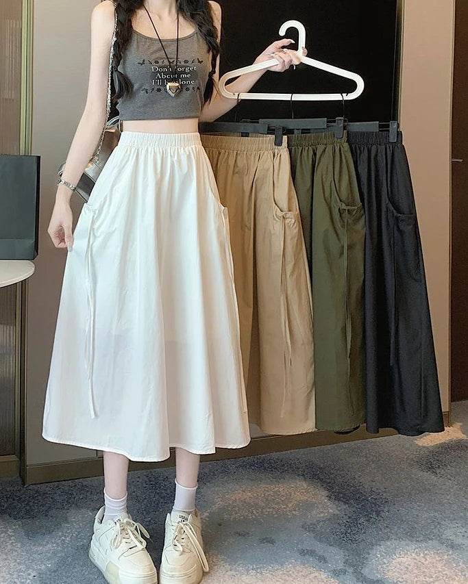 Skirts For Women Chubby Woman Skirt Drawstring Cargo New In Cheap Stylish Chic And Elegant Offer Aesthetic Hot Clothing Sales V - AIAZ
