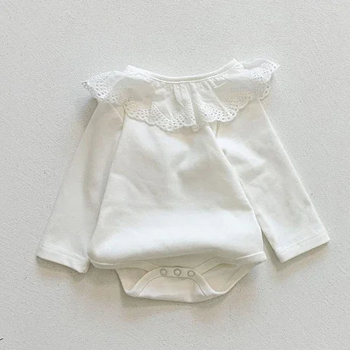 2025 New Spring 0-24M Baby Girl Clothing Infant Baby Girls Jumpsuit Long Sleeved Cotton Embroidery Newborn Baby Girls Bodysuits