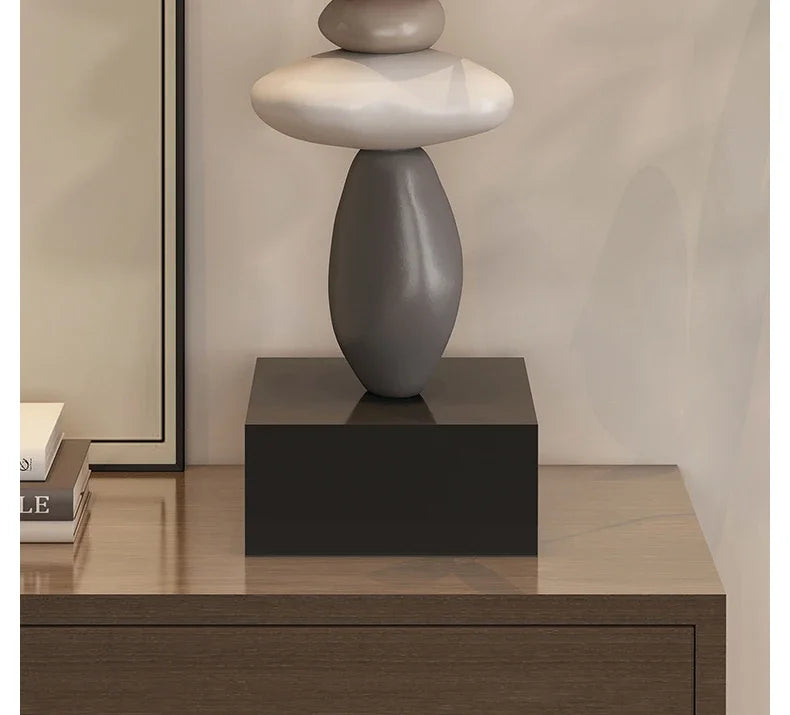 Modern Art Feng Shui Stone Resin Sculpture Wine Cabinet Decor Living Room Desktop Home Decoration Stone Statue Model Figurines