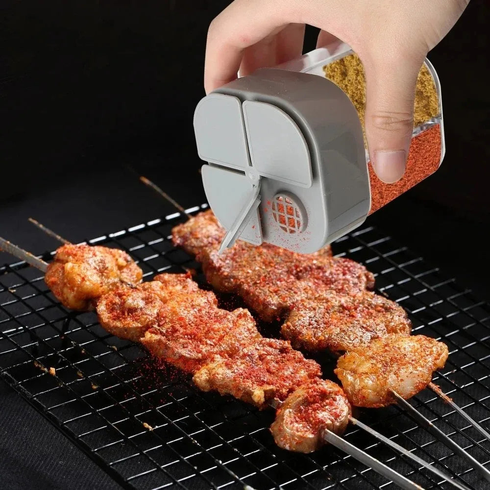 4 In 1 Camping Hiking Seasoning Jar Outdoor Cooking Grill BBQ Spice Dispenser Camping Supplies Cookware Equipment Accsesories