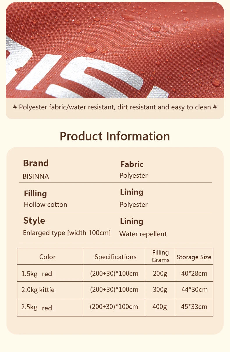 BISINNA Large Camping Sleeping Bag Lightweight 3 Season Loose Widen Bag Long Size for Adult Rest Hiking Fishing