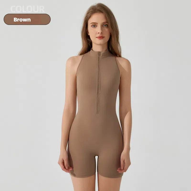 Jumpsuit woman Sexy High Back V-Cut jumpsuits for woman Yoga Peach Butt Lifting Sportswear Bodysuit Female clothing overalls - AIAZ