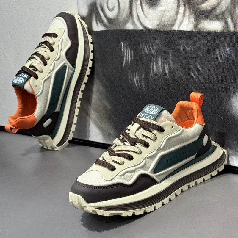 Men's Sneakers Shoes for Men Platform Sports Shoes Sports and Leisure Casual Sneaker Non-slip Fashion Wear-resistant Loafers - AIAZ