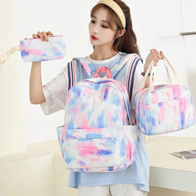 Toy Story Colorful Backpack Set With Tote and Pouch Large Capacity Lightweight And Breathable Outdoor Knapsack School Bags - AIAZ