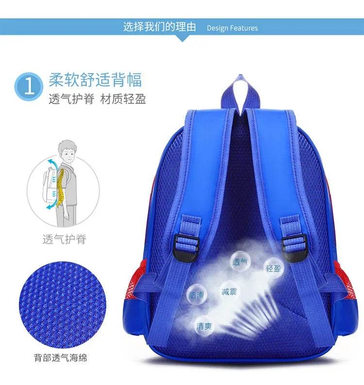 New Children School Bag Boys Girls Spider Man Cartoon Kindergarten Schoolbags Kids Orthopedic Backpacks 4-13 Year - AIAZ