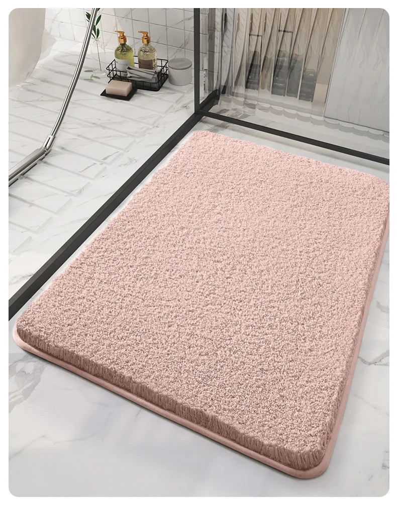 Thick Microfiber Bathroom Doormat,Soft Feeling Bath Feet Carpet,Toilet,Bathtub Side Floor Rugs,Anti-skid Bottom,80x120cm,50x80cm