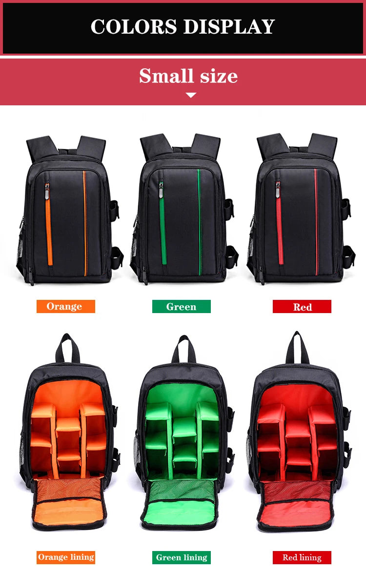 JINNUOLANG Unisex Photograph Waterproof Backpack Camera Shoulders Bags Nylon Case Fit 15.6'' Laptop Travel Outdoor DSLR  Mochila