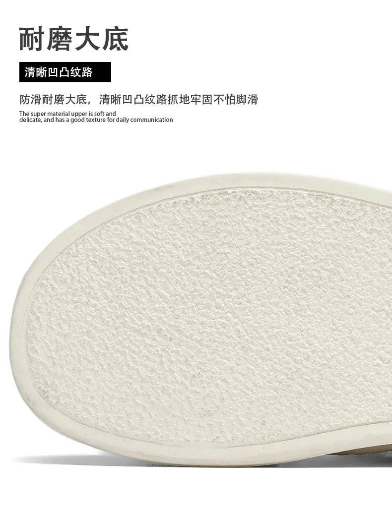 Men's shoes summer 2024 new low-top all-match nubuck leather sneakers lightweight slip-on slip-on shoes fashionable casual shoes - AIAZ