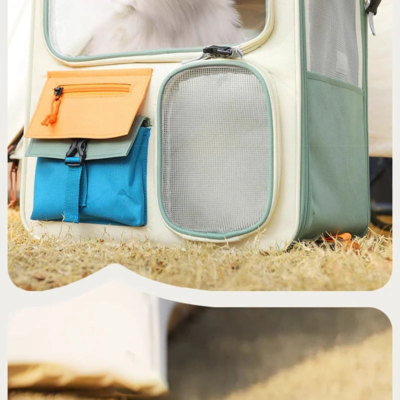 HOOPET Cats Travel Bag Portable Out Pet Trolley Suitcase Universal  Small Dogs Bag Cat Backpack Detachable Pet Supplies