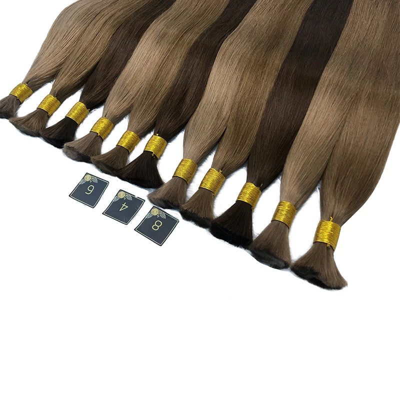 Straight Bulk Human Hair 72cm 100g Long Remy Human Hair Bulk for Braiding No Weft Unproccessed Brazilian Human Hair Extension