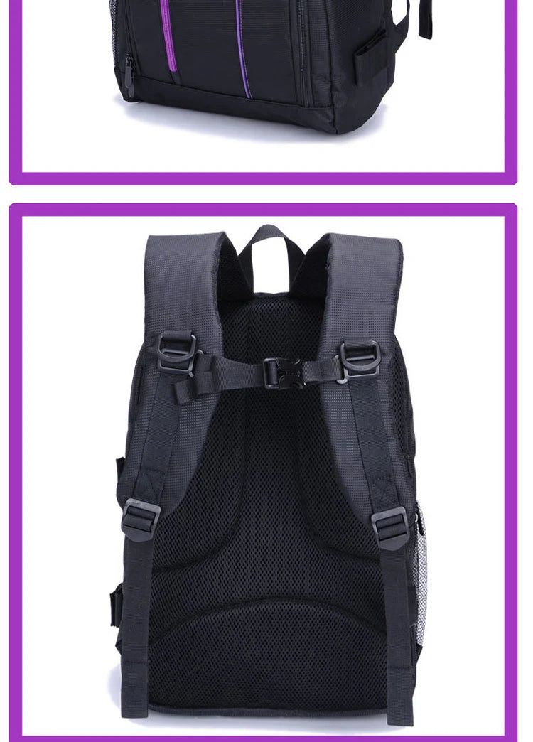 JINNUOLANG Unisex Photograph Waterproof Backpack Camera Shoulders Bags Nylon Case Fit 15.6'' Laptop Travel Outdoor DSLR  Mochila