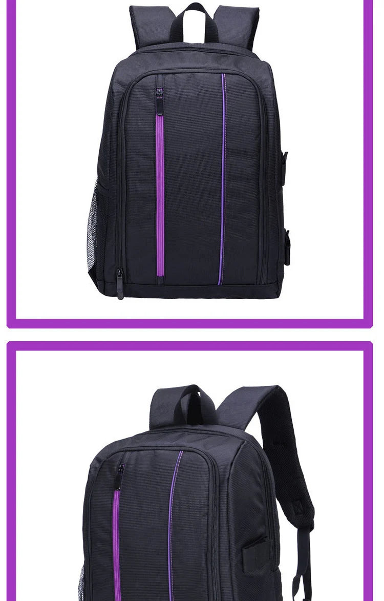 JINNUOLANG Unisex Photograph Waterproof Backpack Camera Shoulders Bags Nylon Case Fit 15.6'' Laptop Travel Outdoor DSLR  Mochila