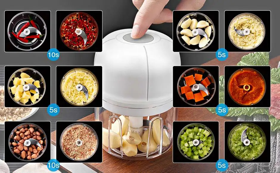 Baby Mini Wireless Electric Food Mixer 100ml/250ml Portable Chopper Usb Charging Ginger Chili Vegetable Masher Machine Kitchen