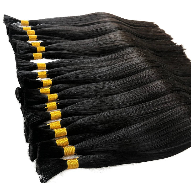 Straight Bulk Human Hair 72cm 100g Long Remy Human Hair Bulk for Braiding No Weft Unproccessed Brazilian Human Hair Extension