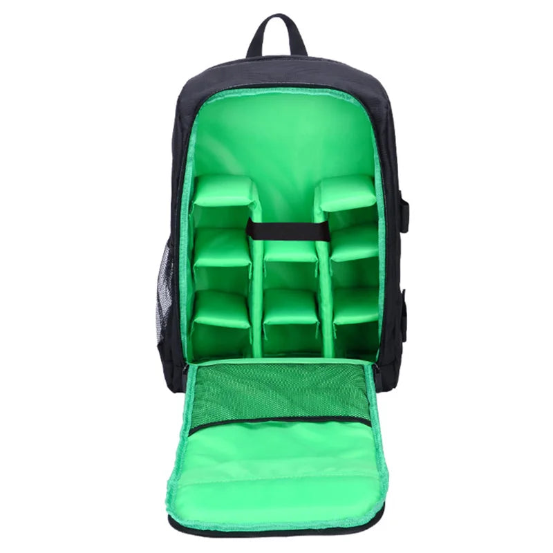 JINNUOLANG Unisex Photograph Waterproof Backpack Camera Shoulders Bags Nylon Case Fit 15.6'' Laptop Travel Outdoor DSLR  Mochila