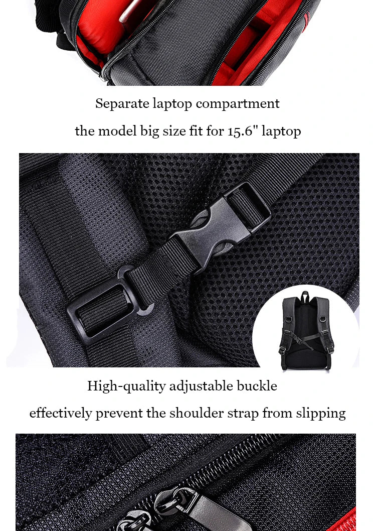 JINNUOLANG Unisex Photograph Waterproof Backpack Camera Shoulders Bags Nylon Case Fit 15.6'' Laptop Travel Outdoor DSLR  Mochila