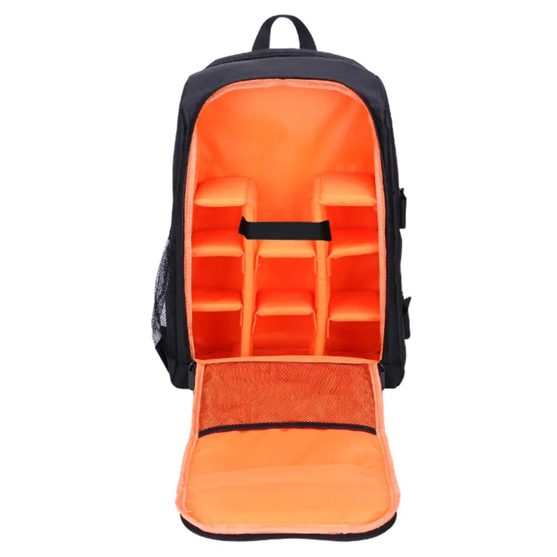 JINNUOLANG Unisex Photograph Waterproof Backpack Camera Shoulders Bags Nylon Case Fit 15.6'' Laptop Travel Outdoor DSLR  Mochila