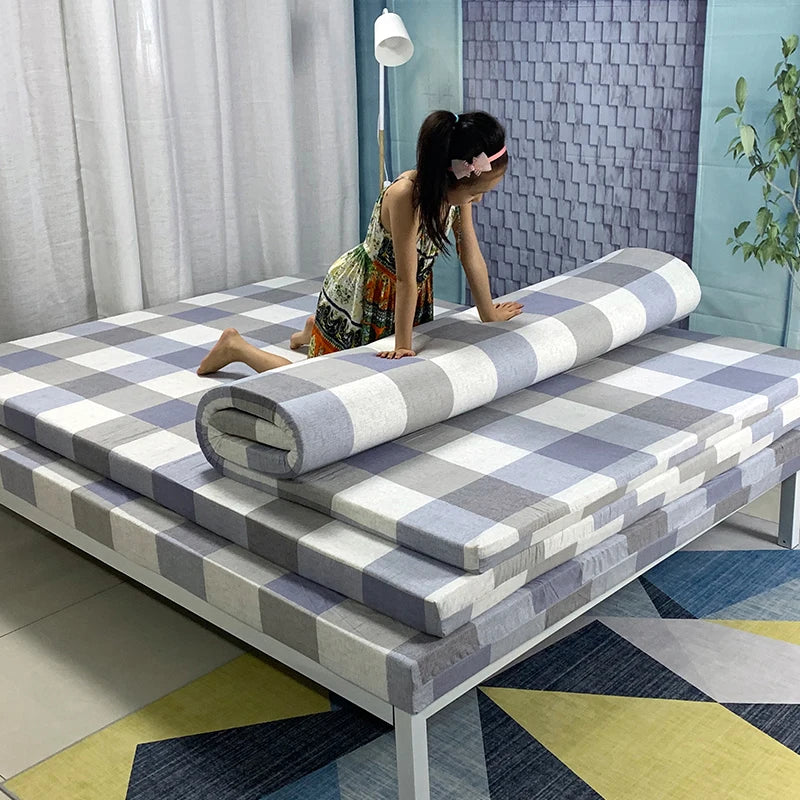 Memory Foam Mattress Foldable Slow rebound Tatami mat soft comfortable thick 9cm Mattress Cover Bedspreads King Queen Twin Size