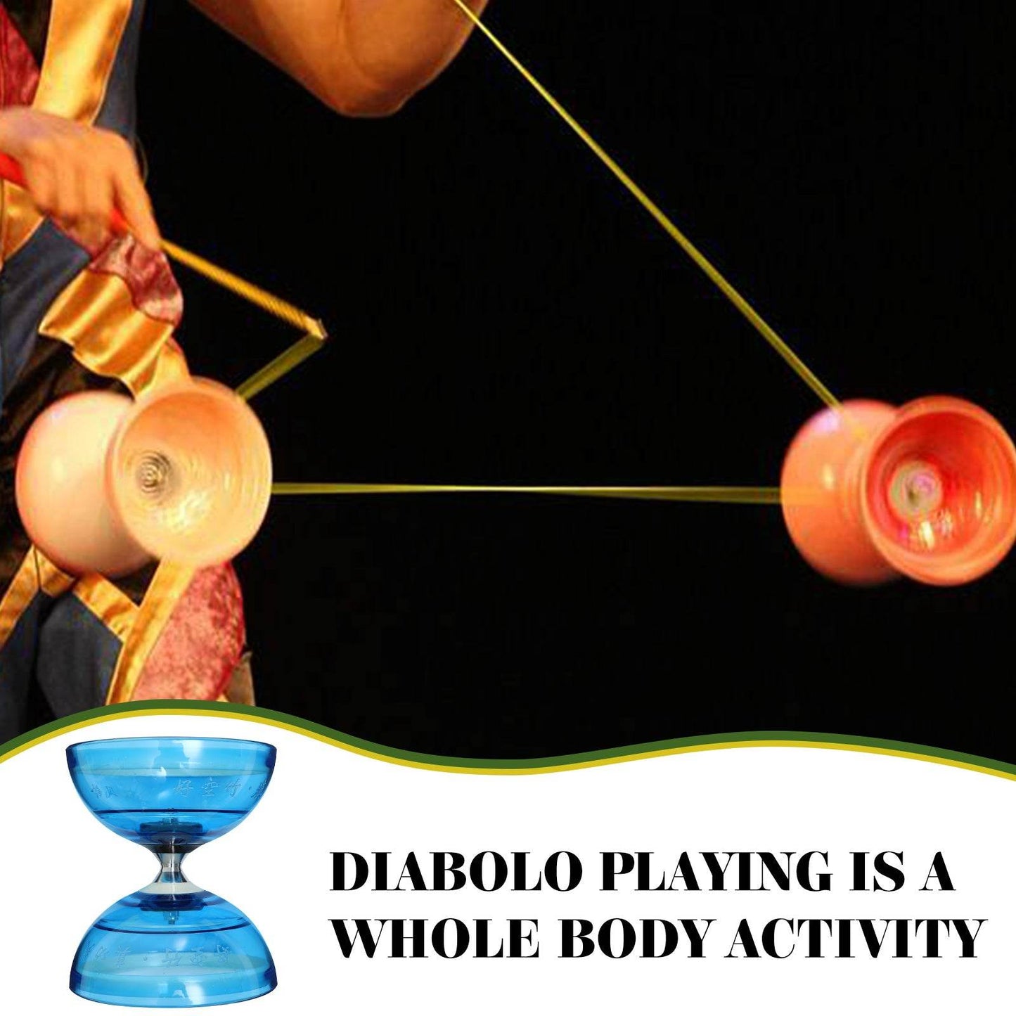 1 Set Professional Diabolo Of Triple Bearing Diabolo Toy Diabolo Yoyo Chinese Diabolo Toy Bearing Fitness Toy For Elderly NEW - AIAZ