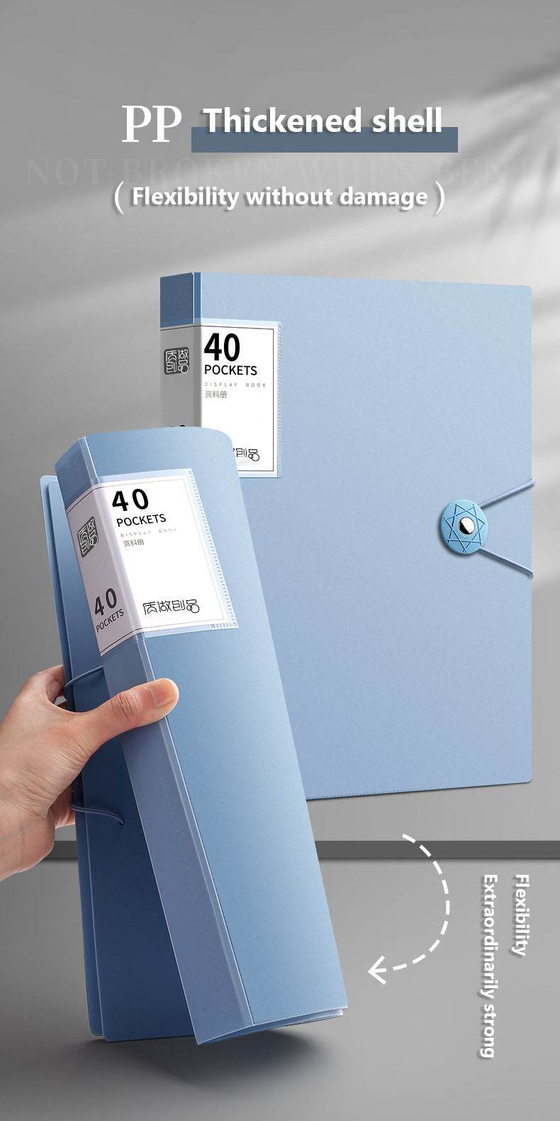 Clear Book Long Folder File Organizer Long Folder Organizer for Document 23.5x35CM School Supplies - AIAZ